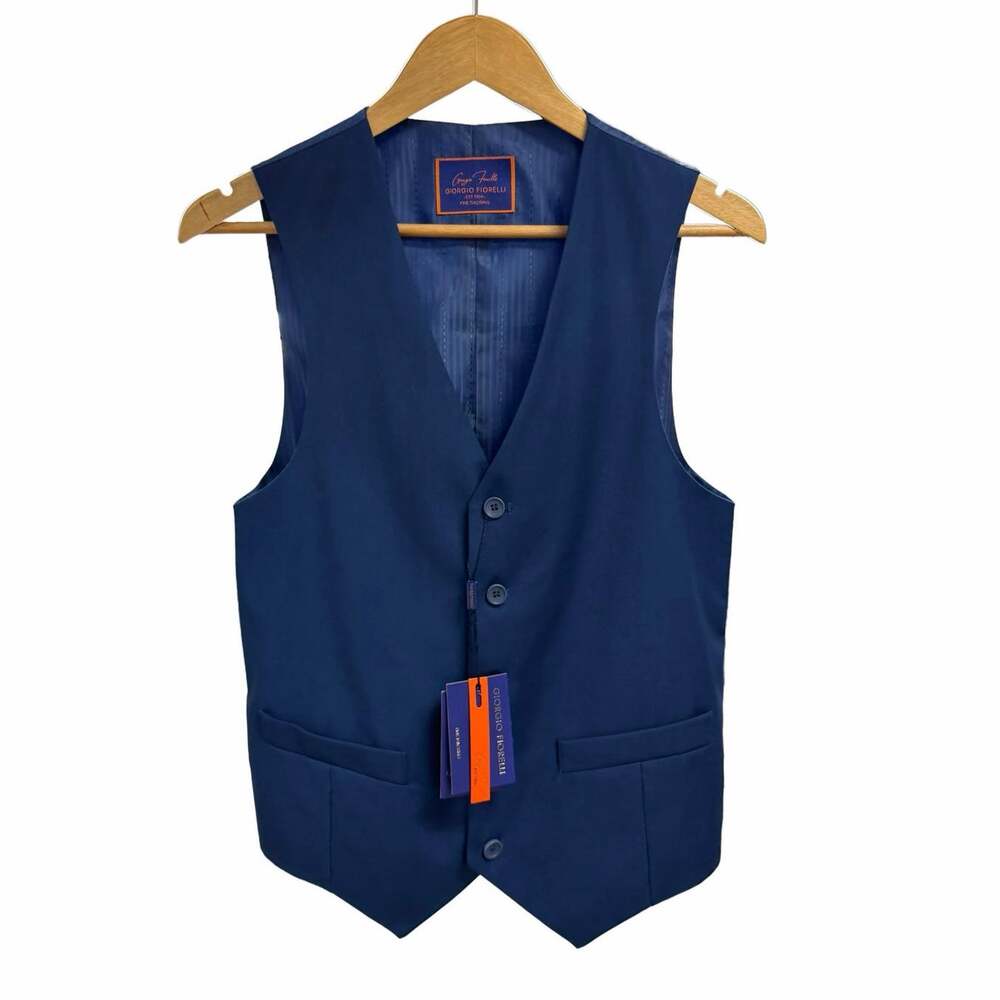 NWT Giorgio Fiorelli Blue Suit Vest Size 36R G47815 Formal wear dress separate